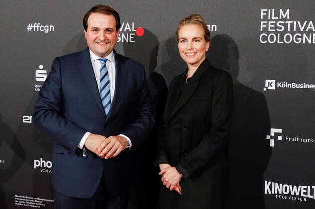Nathanael Liminski und Nina Hoss bei der Verleihung der Film Festival Cologne Awards auf dem 32. Film Festival Cologne 2022 im E-Werk. Köln, 27.10.2022