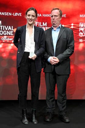 Mia Hansen-Löve und Scott Roxborough bei der Verleihung der Film Festival Cologne Awards auf dem 32. Film Festival Cologne 2022 im E-Werk. Köln, 27.10.2022