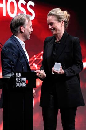 Mans Marlind und Nina Hoss bei der Verleihung der Film Festival Cologne Awards auf dem 32. Film Festival Cologne 2022 im E-Werk. Köln, 27.10.2022