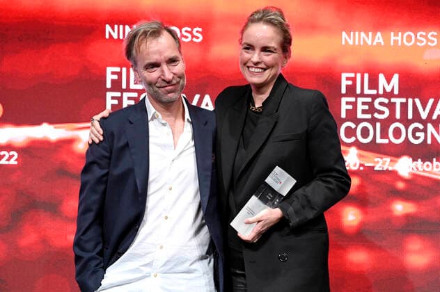 Mans Marlind und Nina Hoss bei der Verleihung der Film Festival Cologne Awards auf dem 32. Film Festival Cologne 2022 im E-Werk. Köln, 27.10.2022