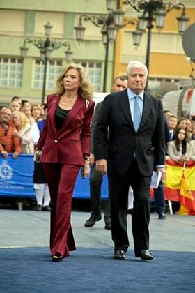 Duke of Alba Carlos Fitz James and Alicia Koplowitz during the Princess of Asturias Awards 2022 in Oviedo, on Friday 29 October 2022 Cordon Press