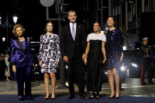 Spanish Royal family in Princess Awards in Oviedo Royal Spanish family arrives in Campoamor Theatre for the ceremony of Princes awards 2022. Gijon Asturias Spain Copyright: MercedesxMenendez