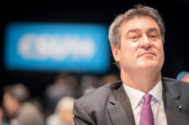 News Bilder des Tages Parteitag der CSU 2022 in Augsburg Markus Söder, Parteivorsitzender;Parteitag der CSU 2022 in Augsburg Markus Söder, Parteivorsitzender, Augsburg Bayern Deutschland Messe *** Party Congress of the CSU 2022 in Augsburg Markus Söder, Party Chairman Party Congress of the CSU 2022 in Augsburg Markus Söder, Party Chairman, Augsburg Bavaria Germany Fair