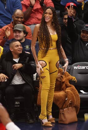WASHINGTON, D.C. - OCTOBER 28: Winnie Harlow attends the Washington Wizards vs Indiana Pacers Game at the Capital One Arena in Washington, D.C. on October 28, 2022. Copyright: xmpi34x