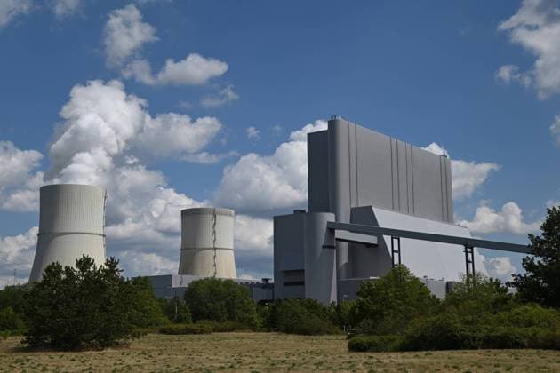 Kraftwerk Schwarze Pumpe, LEAG Lausitz Energie Kraftwerke AG, Deutschland, 02.08.2022. *** Schwarze Pumpe power plant, LEAG Lausitz Energie Kraftwerke AG, Germany, 02 08 2022