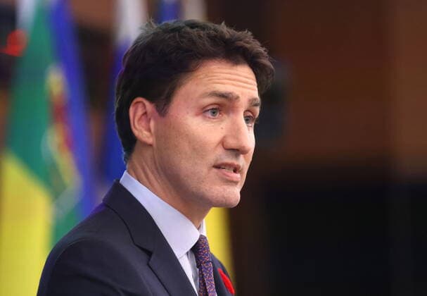 November 2, 2022, Ottawa, ON, Canada: Prime Minister Justin Trudeau speaks at a Sustainable Finance Forum on Parliament Hill in Ottawa on Wednesday, November 2, 2022. Ottawa Canada  - ZUMAc35_ 20221102_zaf_c35_110 Copyright: xPatrickxDoylex