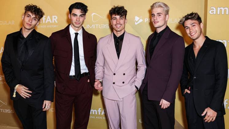 2022 amfAR Gala Los Angeles Bene Schulz, Jacob Rott, Tim Schaecker, Luis Freitag and Julien Brown of Elevator Boys arrive at the 2022 amfAR Gala Los Angeles held at the Pacific Design Center on November 3, 2022 in West Hollywood, Los Angeles, California, United States. Pacific Design Center, West Hollywood, Los Angeles, California California United States Copyright: xImagexPressxAgencyx originalFilename: collin-2022amfa221103_npgDd.jpg