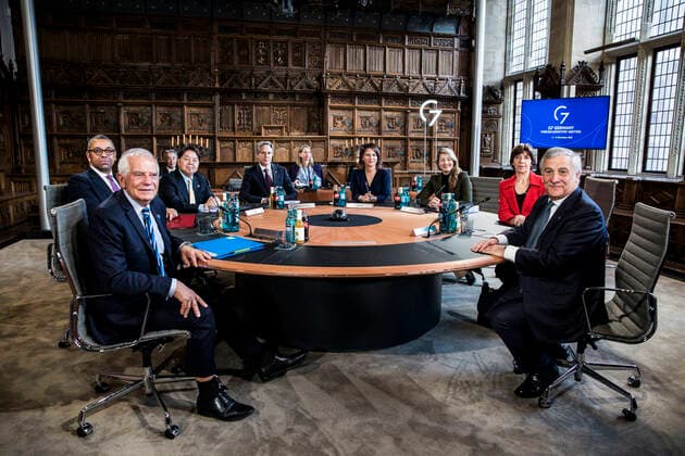 News Themen der Woche KW44 News Bilder des Tages November 4, 2022, Roma, Italia: Italian Foreign Minister Antonio Tajani during the G7 working session for the G7 Foreign Ministers Summit in Muenster, Germany, 04 November 2022. ANSA ANGELO CARCONI Roma Italia  - ZUMAa110 20221104_zaf_a110_072 Copyright: xAngeloxCarconix