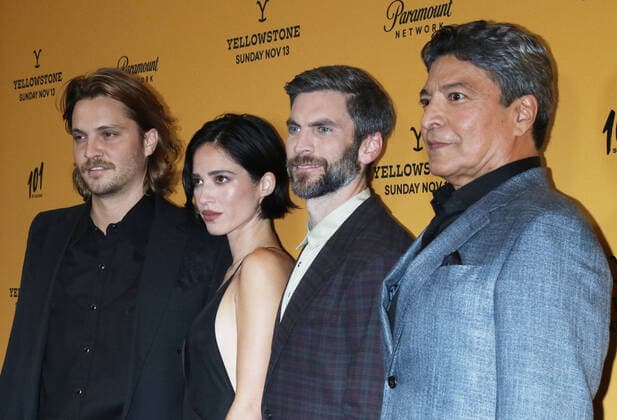 NEW YORK, NY - NOVEMBER 03: Luke Grimes, Kelsey Asbille, Wes Bentley and Gil Birmingham Paramount s Yellowstone Season 5 NY Premiere at Walter Reade Theater on November 03, 2022 in New York City. Copyright: xRWx