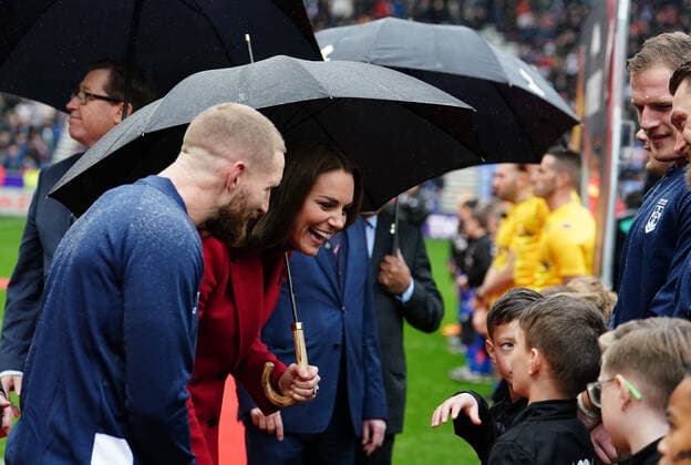 Entertainment Themen der Woche KW44 Entertainment Bilder des Tages . 05 11 2022. Wigan, United Kingdom. Kate Middleton, the Princess of Wales, at the England v Papua New Guinea Rugby League World Cup quarter-final match at the DW Stadium in Wigan, United Kingdom.  xPoolx xi-Imagesx IIM-23908-0012