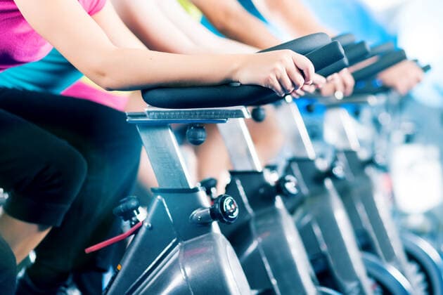 RECORD DATE NOT STATED Group of four people spinning in the gym, exercising their legs doing cardio training, model released, , 36276492.jpg, fitness, spinning, bicycle, gym, indoor cycling , cycling, exercise, exercising, workout, training, group, sport, bike, biking, cycle, man, woman, women, people, young, power, powerful, sportive, health, slim, active, shape, body, athletic, attractive, beautiful, equipment, machine, stationary, club, endurance, competition, Caucasian, cardio, fun, adult, four, colorful, exercise bike , exercise machine , active, activity, group exercise , bike