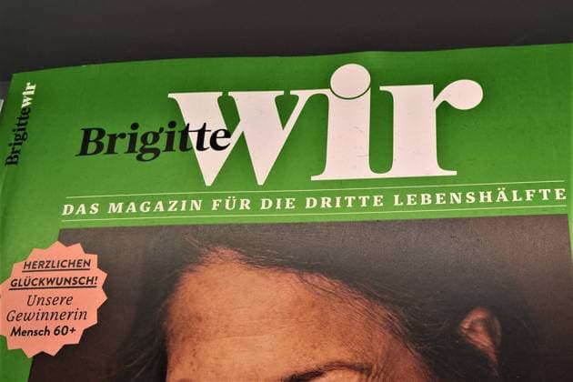 Brigitte wir - Zeitschrift aus dem Gruner und Jahr Verlag. Brigitte wir ist laut Verlagsangaben ein Magazin fuer lebenskluge Frauen ab 60 *** Brigitte wir magazine from the Gruner und Jahr publishing house Brigitte wir is, according to the publisher, a magazine for women over 60 who are smart about life.