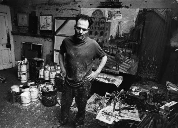 RECORD DATE NOT STATED The artist Frank Auerbach (1931- ) in his studio. Artist: Unknown Copyright:xFromxthexJewishxChroniclexArchive HeritagexImagesx IMAGO ,1198319 ! ACHTUNG: AUFNAHMEDATUM GESCHÄTZT!  Copyright:FromxthexJewishxChroniclexArchive HeritagexImagesx IMAGO
