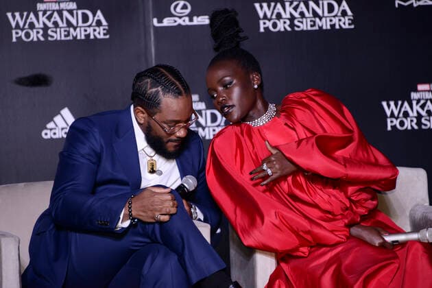 Black Panther: Wakanda Forever Fan Event November 9, 2022, Satelite City, Mexico: Ryan Coogler and Lupita Nyong™o, during the Black Panther: Wakanda Forever Fan Event at Plaza Satelite. on November 9, 2022 in Satelite City, Mexico. (Photo by Carlos Tischler Eyepix Group) Copyright: xCarlosxTischler EyepixxGroupx CT_09112022_80730