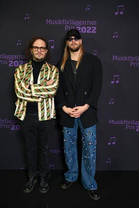 STOCKHOLM 20221111 Salem Al Fakir and Vincent Pontare on the red carpet before the award ceremony and gala of the Music Publishers Prize at the Grand Hotel in Stockholm Stockholm Sweden x10040x,  Copyright: xAndersxWiklund TTx MUSIKFÖRLÄGGARNAS PRIS 2022