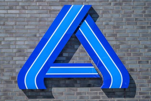 Logo Aldi Nord, Berlin, Deutschland *** Logo Aldi Nord, Berlin, Germany