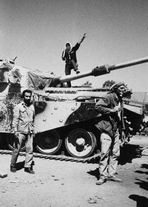 April 3, 2017, Al-Ramtha, Irbid governorate, Jordan: Ar-Ramtha, Jordan. A Jordanian tank captured by Palestinian guerrilla fighters in the city of Ar-Ramtha, northwest of Jordan, during Ã¢â‚¬oeBlack SeptemberÃ¢â‚¬Â. Black September is a conflict that broke out in the Hashemite Kingdom of Jordan between the Jordanian Armed Forces and the Palestinian Liberation Organization in September 1970, with clashes continuing until mid-July 1971 Al-Ramtha Jordan - ZUMAd99_ 20170403_zap_d99_006 Copyright: xJackxBurlotx