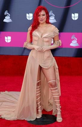 Karol G at arrivals for 23rd Annual Latin GRAMMY Awards 2022, Michelob ULTRA Arena, Mandalay Bay Resort Casino, Las Vegas, NV November 17, 2022. Photo By: MORA Everett Collection at arrivals for 23rd Annual Latin GRAMMY Awards 2022, Michelob ULTRA Arena, Mandalay Bay Resort Casino, Las Vegas, NV November 17, 2022. Photo By: MORA Everett Collection PUBLICATIONXNOTxINxCANxCHNxFRAxITAxJPNxNORxPOLxRUSxESPxUKxUSA