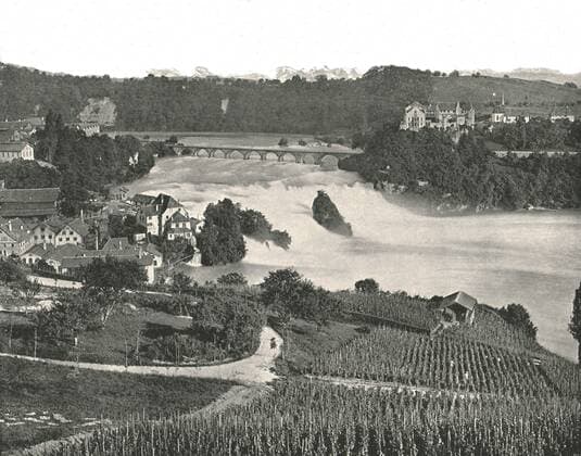 RECORD DATE NOT STATED The Falls of the Rhine, Schaffhausen, Switzerland, 1895. Creator: Francis Frith & Co. Copyright:x4600x3610x IMAGO ,2709066 ! ACHTUNG: AUFNAHMEDATUM GESCHÄTZT!  Copyright:4600x3610x IMAGO
