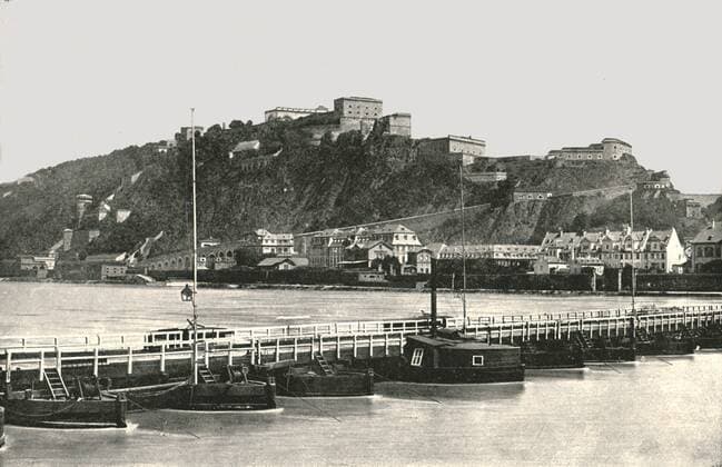 RECORD DATE NOT STATED The Fortress of Ehrenbreitstein on the Rhine, Germany, 1895. Creator: Francis Frith & Co. Copyright:x5050x3266x IMAGO ,2709070 ! ACHTUNG: AUFNAHMEDATUM GESCHÄTZT!  Copyright:5050x3266x IMAGO