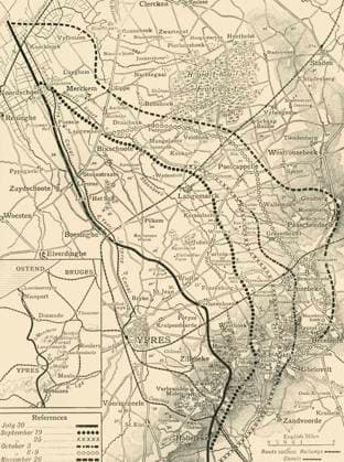 RECORD DATE NOT STATED The Battles of the Flanders Ridges, July 30-November 26, 1917 , (c1920). Creator: Unknown. Copyright:xlinee,paese,Francese,Francia,libro,Britannico,geografia,LaxFiandre,Belgio,guerra,cresta,partexanteriore,posizione,secolo,GranxBretagna,ypres,primaxguerraxmondiale,posizione,concetto,battaglia,avanzamento,posizioni,World.war.i,WWI,campoxdixbattaglia,B W,GuerraxmondialexUna,frontline,glixannix10,ventesimoxsecolo,alleati,ThexPrintxCollector,map,frontxline,Unknown,KeystonexArchives,theatrexofxwar,ThexGreatxWorldxWar:xAxHistory,FrankxArthurxMumby,Mumby,FrankxArthur,GreshamxPublishingxCompany,GreshamxPublishingxCoxLtd,YpresxSalient,FrankxAxMumby,FrankxA.xMumby,FrankxA.,FrankxAx IMAGO ,2752281 ! ACHTUNG: AUFNAHMEDATUM GESCHÄTZT!  Copyright:linee,paese,Francese,Francia,libro,Britannico,geografia,LaxFiandre,Belgio,guerra,cresta,partexanteriore,posizione,secolo,GranxBretagna,ypres,primaxguerraxmondiale,posizione,concetto,battagli