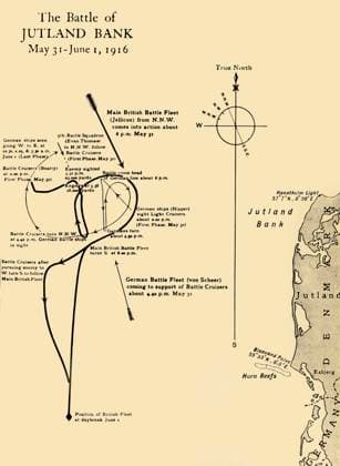 RECORD DATE NOT STATED The Battle of Jutland Bank, May 31-June 1, 1916 , (c1920). Creator: Unknown. Copyright:xGermania,mare,litorale,Tedesco,litoraneo,paese,lineaxcostiera,Danimarca,libro,Britannico,geografia,guerra,posizione,secolo,GranxBretagna,primaxguerraxmondiale,posizione,concetto,MarexdelxNord,battaglia,MarinaxMilitare,posizioni,guerra,World.war.i,WWI,guerraxnavale,B W,GuerraxmondialexUna,glixannix10,ventesimoxsecolo,ThexPrintxCollector,map,Unknown,KeystonexArchives,GrandxFleet,theatrexofxwar,ThexGreatxWorldxWar:xAxHistory,FrankxArthurxMumby,Mumby,FrankxArthur,GreshamxPublishingxCompany,GreshamxPublishingxCoxLtd,FrankxAxMumby,FrankxA.xMumby,FrankxA.,FrankxA,JohnxRushworthxJellicoe,1stxEarlxJellicoe,Jellicoe,JohnxRushworthx IMAGO ,2752297 ! ACHTUNG: AUF  Copyright:Germania,mare,litorale,Tedesco,litoraneo,paese,lineaxcostiera,Danimarca,libro,Britannico,geografia,guerra,posizione,secolo,GranxBretagna,primaxguerraxmondiale,posizione,concetto,MarexdelxNor