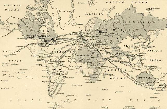 RECORD DATE NOT STATED Map of Greater Britain in Relation to the Homeland , 1916. Creator: Unknown. Copyright:xesterno,mappa,Britannico,itinerario,distanza,guerra,secolo,Coloniale,distante,impero,GranxBretagna,misura,primaxguerraxmondiale,wartime,concetto,imperiale,programmaxdelxmondo,GranxBretagna,B&W,album,Giorno,World.war.i,WWI,nerox&xbianco,neroxexbianco,GuerraxmondialexUna,glixannix10,ventesimoxsecolo,ThexPrintxCollector,map,Unknown,JAxHammerton,JxAxHammerton,Hammerton,Ja,SirxJohnxAlexanderxHammerton,SirxJohnxHammerton,JohnxHammerton,SirxJohnxAlexander,JxA,AmalgamatedxPressxLtd,AmalgamatedxPressxLimited,AmalgamatedxPress,ThexAmalgamatedxPress,ThexWarxIllustrated,SummerxCampaignx1915x IMAGO ,2753080 ! ACHTUNG: AUFNAHMEDATUM GESCHÄTZT!  Copyright:esterno,mappa,Britannico,itinerario,distanza,guerra,secolo,Coloniale,distante,impero,GranxBretagna,misura,primaxguerraxmondiale,wartime,concetto,imperiale,programmaxdelxmondo,GranxBretagna,B