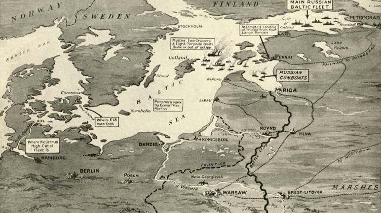 RECORD DATE NOT STATED Map indicating the Position of the Allied Naval Victory in the Baltic , 1916. Creator: Unknown. Copyright:xtrasporto,trasporto,mare,paese,LaxSvezia,LaxScandinavia,geografia,territoriale,Finlandia,navale,militare,guerra,partexanteriore,posizione,sommergibile,secolo,vittoria,LaxRussia,Russo,primaxguerraxmondiale,wartime,TERRITORIO,posizione,concetto,MarinaxMilitare,B&W,guerra,album,Giorno,World.war.i,WWI,guerraxnavale,nerox&xbianco,neroxexbianco,GuerraxmondialexUna,glixannix10,ventesimoxsecolo,MarxBaltico,ThexPrintxCollector,portrait,Unknown,JAxHammerton,JxAxHammerton,Hammerton,Ja,Alliedxforces,SirxJohnxAlexanderxHammerton,SirxJohnxHammerton,JohnxHammerton,neutralxterritory,SirxJohnxAlexander,JxA,AmalgamatedxPressxLtd,AmalgamatedxPressxLimit  Copyright:trasporto,trasporto,mare,paese,LaxSvezia,LaxScandinavia,geografia,territoriale,Finlandia,navale,militare,guerra,partexanteriore,posizione,sommergibile,secolo,vittoria,LaxRussia,Russo,primaxg