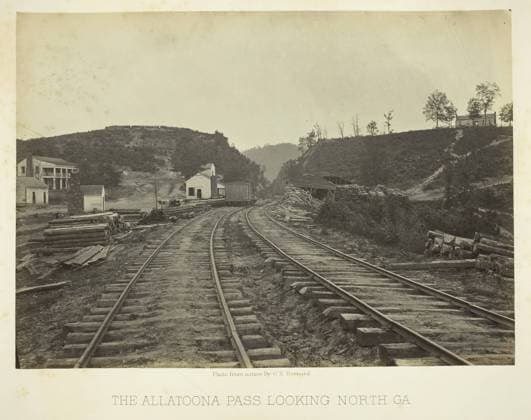 RECORD DATE NOT STATED The Allatoona Pass, looking North, GA, 1866. Creator: George N. Barnard. Copyright:xHeritagexArt HeritagexImagesx IMAGO ,2841097 ! ACHTUNG: AUFNAHMEDATUM GESCHÄTZT!  Copyright:HeritagexArt HeritagexImagesx IMAGO