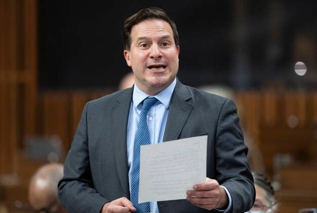 November 21, 2022, Ottawa, ON, Canada: Public Safety Minister Marco Mendicino rises during Question Period, Monday, November 21, 2022 in Ottawa. Ottawa Canada  - ZUMAc35_ 20221121_zaf_c35_045 Copyright: xAdrianxWyldx