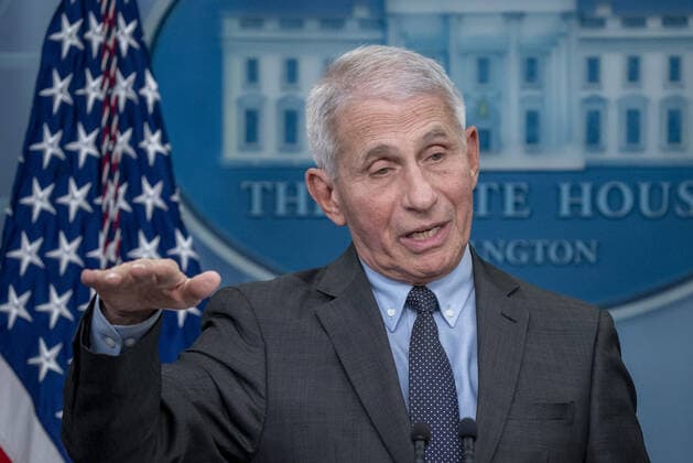 Dr. Antony Fauci, Chief Medical Advisor to the President of United States, speaks at the daily briefing at the White House in Washington, DC on Tuesday, November 22, 2022.  WAP20221122523 KenxCedeno