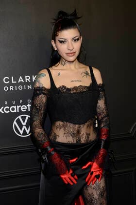 GQ Men Of tHe Year Black Carpet November 22, Mexico City, Mexico: Julieta Emilia Cazzuchelli ˜Cazzu™ attends the black carpet of the GQ Men Of The Year Awards at Proyecto Publicol Prim. on November 22, 2022 in Mexico City, Mexico. (Photo by Carlos Tischler Eyepix Group) Copyright: xCarlosxTischler xEyepixxGroupx CT_22112022_82025