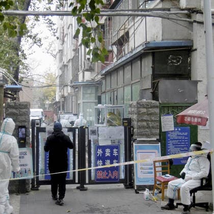 Scene in Beijing A residential house is closed in Beijing on Nov. 24, 2022, as part of the Chinese government s zero-COVID-19 policy.  A14AA0001361385P