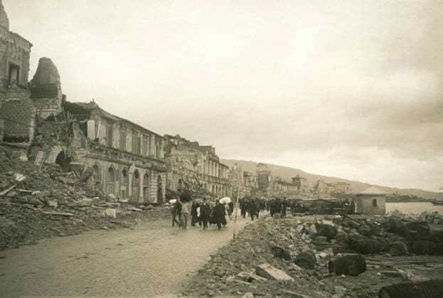 After the earthquake of 1908 in Messina: Via Vittorio Emanuele 