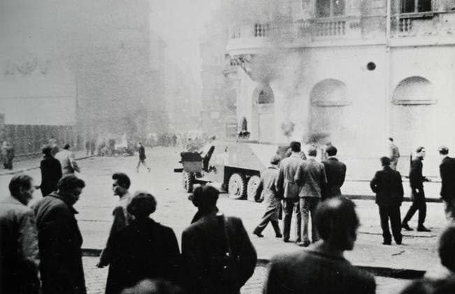Soviet Union tanks in the streets, Budapest, Hungary 1956 