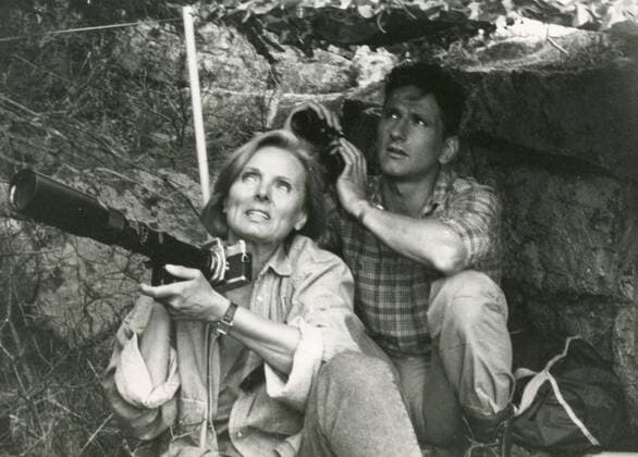 German actress Ruth Maria Kubitschek and actor Stefan Reck in the movie Dem Tod auf der Spur, Germany 1988 