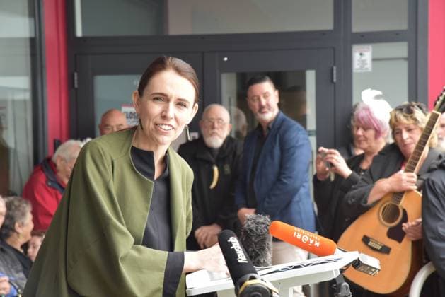 JACINDA ARDERN CHATHAM ISLANDS VISIT, New Zealand Prime Minister Jacinda Ardern speaks on her visit to the Chatham Islands, New Zealand, Friday, November 25, 2022. ( NO ARCHIVING, EDITORIAL USE ONLY, NO USE IN BOOKS WITHOUT CONSENT CHATHAM ISLANDS NEW ZEALAND  Copyright: xBENxMCKAYx 20221125001734862066