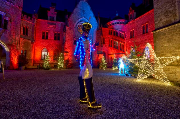 Pressetermin zur Licht- und Musikinstallation Wintermärchen auf Schloss Marienburg. Pattensen, 24.11.2022