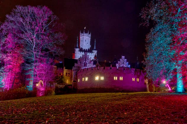 Pressetermin zur Licht- und Musikinstallation Wintermärchen auf Schloss Marienburg. Pattensen, 24.11.2022