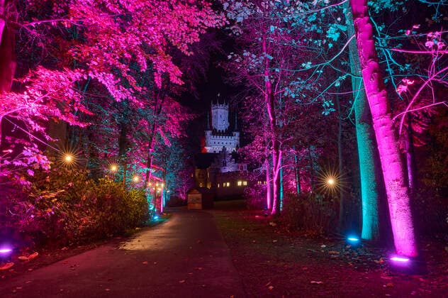 Pressetermin zur Licht- und Musikinstallation Wintermärchen auf Schloss Marienburg. Pattensen, 24.11.2022