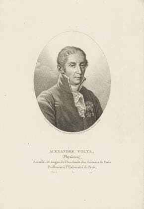 RECORD DATE NOT STATED Portrait of Alessandro Volta (1745-1827) , ca 1820. Creator: Tardieu, Ambroise (1788-1841). Copyright:x?xFinexArtxImages HeritagexImagesx IMAGO ,2717769 ! ACHTUNG: AUFNAHMEDATUM GESCHÄTZT!  Copyright:?xFinexArtxImages HeritagexImagesx IMAGO