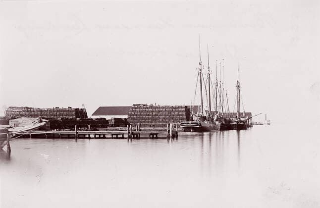 RECORD DATE NOT STATED Bermuda Hundred Landing, James River, 1864. Creator: Andrew Joseph Russell. Copyright:xHeritagexArt HeritagexImagesx IMAGO ,2778395 ! ACHTUNG: AUFNAHMEDATUM GESCHÄTZT!  Copyright:HeritagexArt HeritagexImagesx IMAGO
