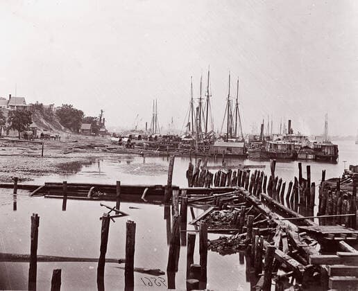 RECORD DATE NOT STATED City Point, Virginia, 1861-65. Creator: Andrew Joseph Russell. Copyright:xHeritagexArt HeritagexImagesx IMAGO ,2778405 ! ACHTUNG: AUFNAHMEDATUM GESCHÄTZT!  Copyright:HeritagexArt HeritagexImagesx IMAGO