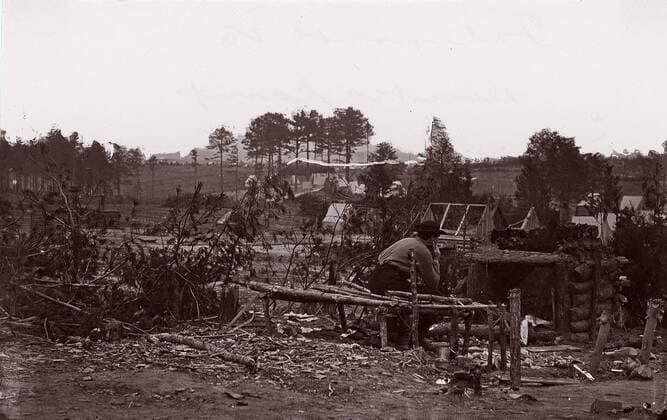 RECORD DATE NOT STATED Falmouth, Virginia. Abandoned Camp, 1862. Creators: Andrew Joseph Russell, Alexander Gardner. Copyright:xHeritagexArt HeritagexImagesx IMAGO ,2778411 ! ACHTUNG: AUFNAHMEDATUM GESCHÄTZT!  Copyright:HeritagexArt HeritagexImagesx IMAGO