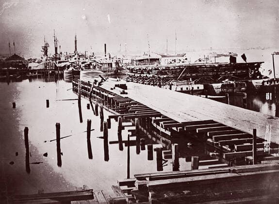 RECORD DATE NOT STATED City Point, Virginia, 1861-65. Creator: Andrew Joseph Russell. Copyright:xHeritagexArt HeritagexImagesx IMAGO ,2778421 ! ACHTUNG: AUFNAHMEDATUM GESCHÄTZT!  Copyright:HeritagexArt HeritagexImagesx IMAGO