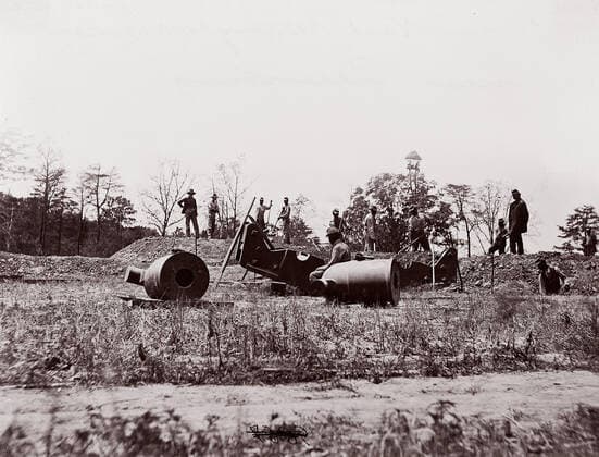 RECORD DATE NOT STATED Pontoon Bridge at Deep Bottom, James River, 1864. Creator: Andrew Joseph Russell. Copyright:xHeritagexArt HeritagexImagesx IMAGO ,2778428 ! ACHTUNG: AUFNAHMEDATUM GESCHÄTZT!  Copyright:HeritagexArt HeritagexImagesx IMAGO