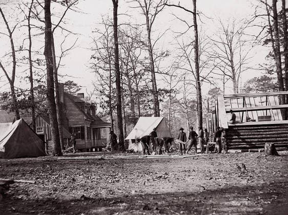 RECORD DATE NOT STATED General Butler s Headquarters, Chapin s Farm, Virginia, 1861-65. Creator: Andrew Joseph Russell. Copyright:xHeritagexArt HeritagexImagesx IMAGO ,2778429 ! ACHTUNG: AUFNAHMEDATUM GESCHÄTZT!  Copyright:HeritagexArt HeritagexImagesx IMAGO
