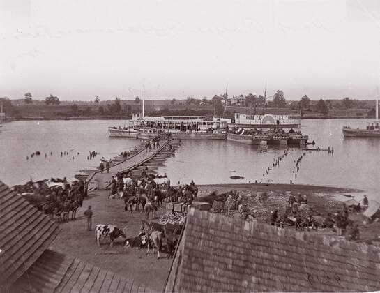 RECORD DATE NOT STATED Port Royal, Rappahannock River, 1861-65. Creator: Andrew Joseph Russell. Copyright:xHeritagexArt HeritagexImagesx IMAGO ,2778433 ! ACHTUNG: AUFNAHMEDATUM GESCHÄTZT!  Copyright:HeritagexArt HeritagexImagesx IMAGO
