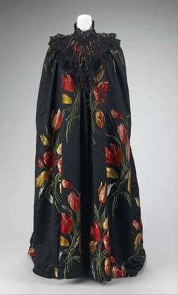 RECORD DATE NOT STATED Evening cloak - Tulipes Hollandaises (textile), French, 1889. Creators: House of Worth, Charles Frederick Worth. Copyright:x26089x IMAGO ,2798336 ! ACHTUNG: AUFNAHMEDATUM GESCHÄTZT!  Copyright:26089x IMAGO