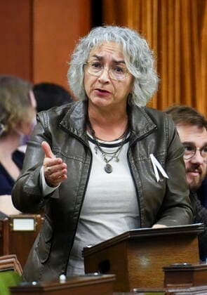 November 28, 2022, Ottawa, ON, Canada: Bloc Quebecois member of Parliament Claude DeBellefeuille stands during question period in the House of Commons on Parliament Hill in Ottawa, on Monday, Nov. 28, 2022. Ottawa Canada  - ZUMAc35_ 20221128_zaf_c35_090 Copyright: xSeanxKilpatrickx